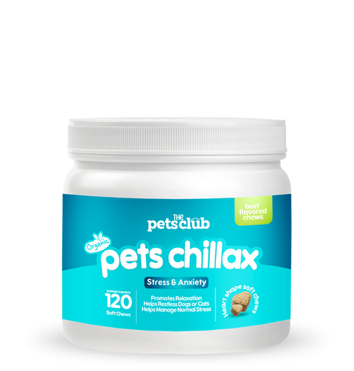 Heart-Shaped Pets Chillax Chews – Beef Flavor